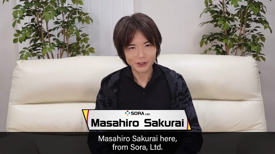 Masahiro Sakurai ouvre une chaîne YouTube pour parler du développement de jeux vidéo