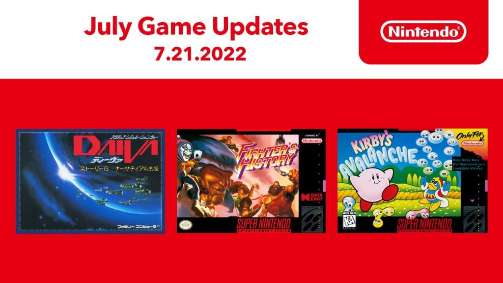 Nintendo Switch Online, trois nouveaux jeux NES et SNES disponibles dès aujourd’hui, dont Kirby’s Avalanche.
